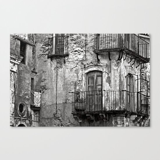 SICILIAN MEDIEVAL FACADE Canvas Print