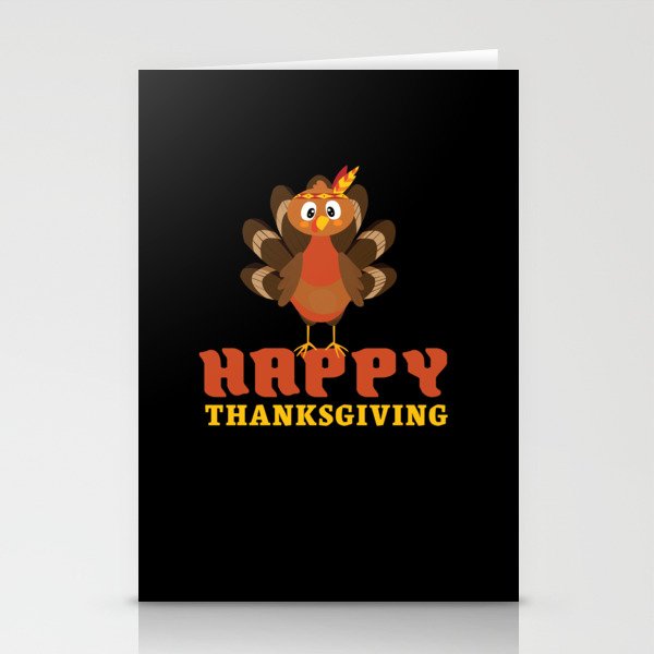 Autumn Cute Kawaii Turkey Happy Thanksgiving Stationery Cards