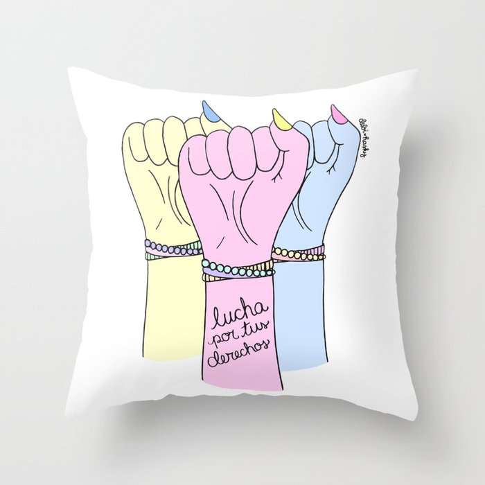 Lucha Por Tus Derechos Throw Pillow By Debihasky Society6 Lucha Por Tus Derechos Throw Pillow