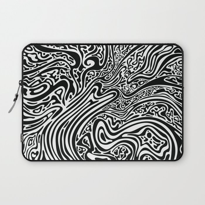Psychedelic abstract art. Digital Illustration background. Laptop Sleeve