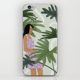 Girl Jungle Print iPhone Skin