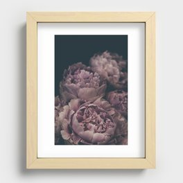 Moody Peonies | Modern Floral Photography | Nature Recessed Framed Print