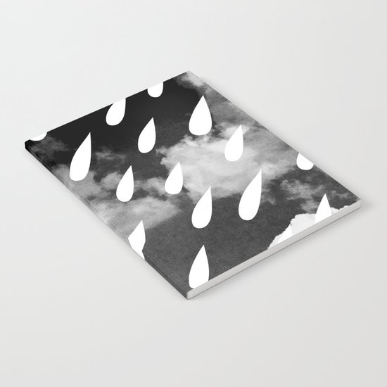 Storm Clouds + Droplets Notebook