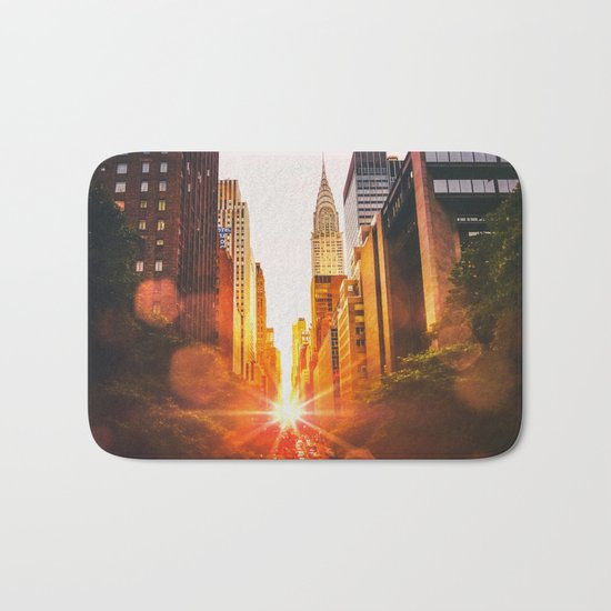 NYC Skyline Sunset Bath Mat