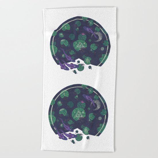 Amongst the Lilypads Beach Towel