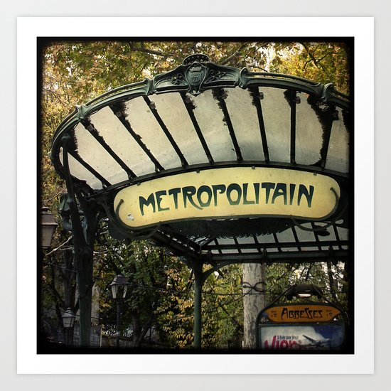 Le Métropolitain - paris Art Print