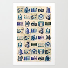 Vintage Camera Collection Art Print