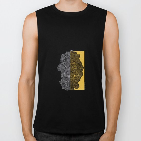 - blue grilled ocean - Biker Tank