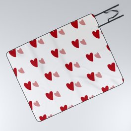 Small Red Heart Pack Picnic Blanket