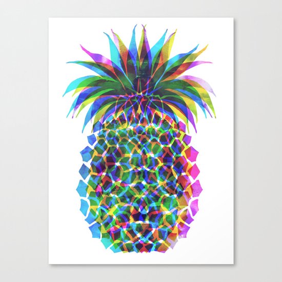 Pineapple CMYK Canvas Print