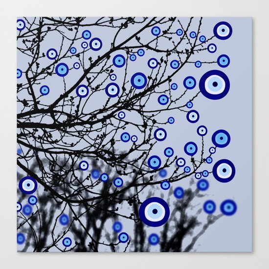 Evil Eye Tree Canvas Print