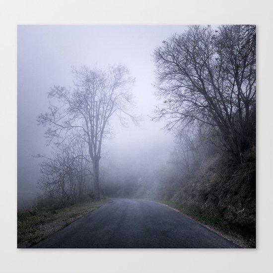 "Mountain road". Into the woods. Canvas Print