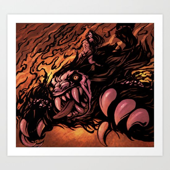 Zaulian Beast Art Print