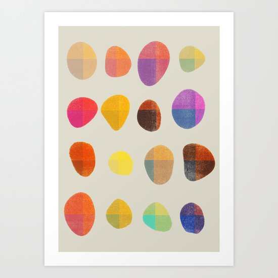 Painted Pebbles 4 Art Print