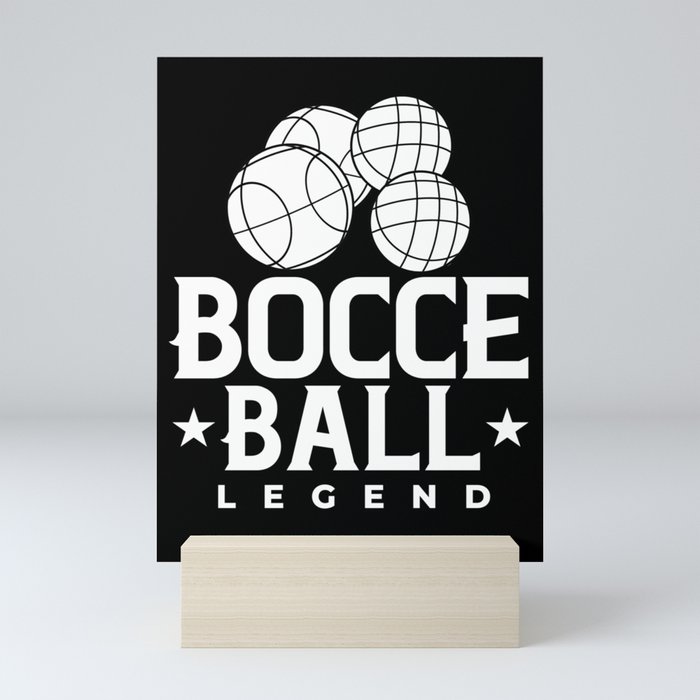 Bocce Ball Italian Bowling Bocci Player Mini Art Print