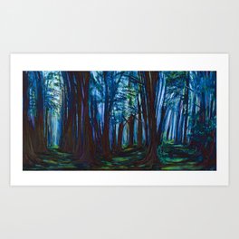 Forest Edge Blue Art Print