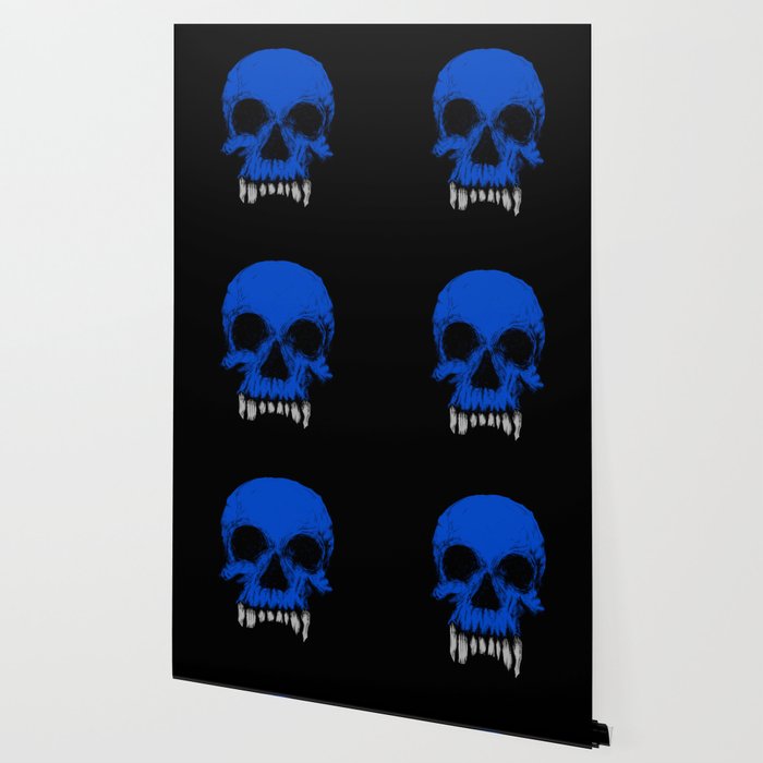 The Blue Skull Wallpaper By Abduljamil Society6