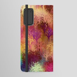 Abstract colorful tree landscape art Android Wallet Case