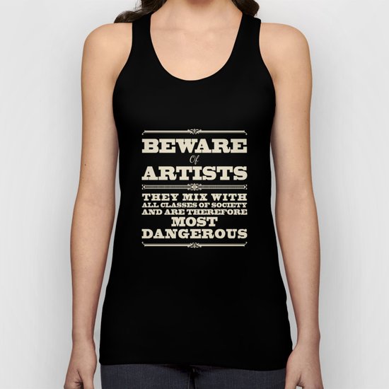 Beware of Artists Unisex Tank Top