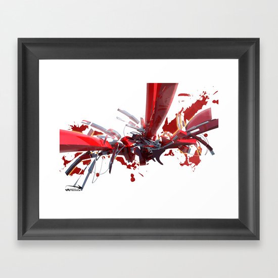 3d graffiti - 'Shapes Framed Art Print