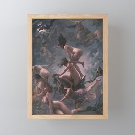 WITCHES GOING TO THEIR SABBATH / THE DEPARTURE OF THE WITCHES - LUIS RICARDO FALERO Framed Mini Art Print