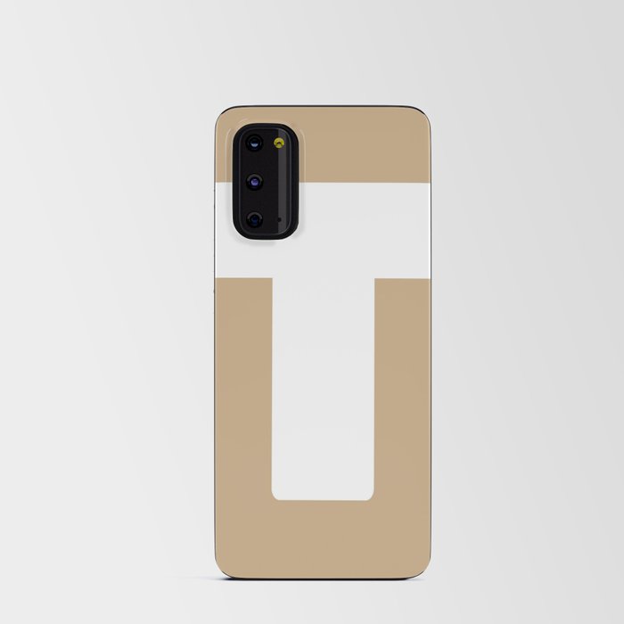 T (White & Tan Letter) Android Card Case