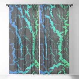 Cracked Space Lava - Rainbow PBCGY Sheer Curtain