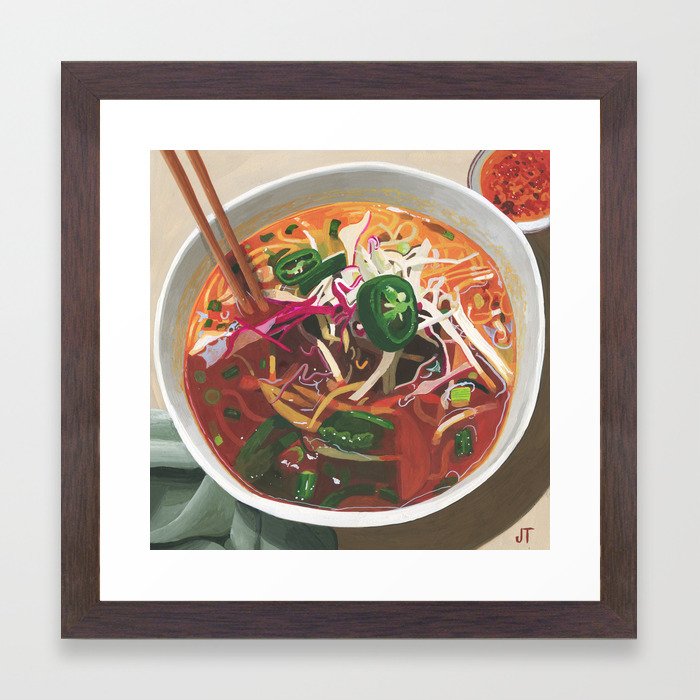 Noodle Soup Framed Art Print