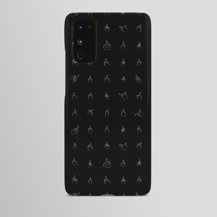 White Middle Fingers Android Case