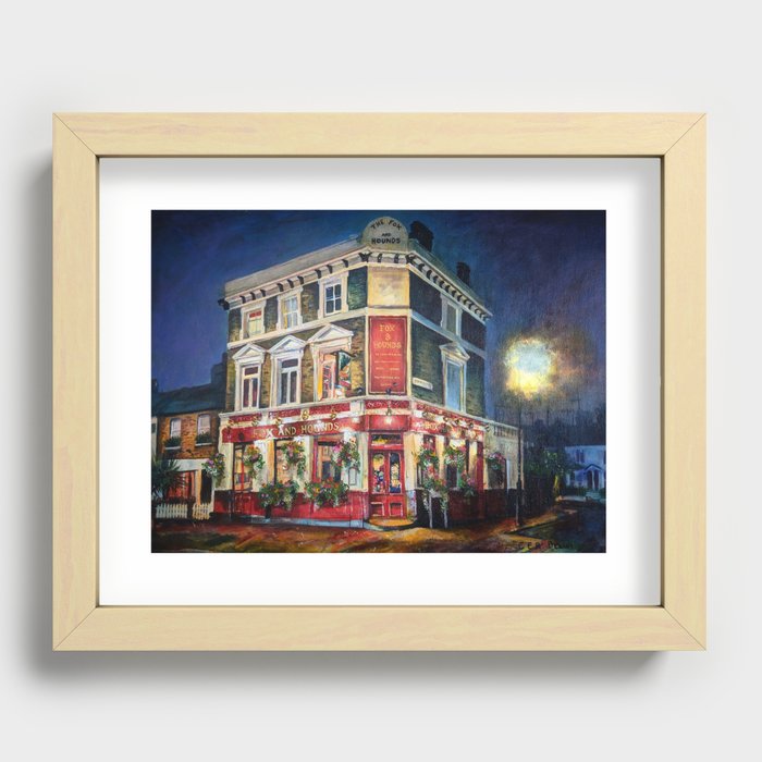Fox and Hounds Recessed Framed Print