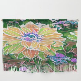 Tropical Stained Glass Floral Wall Hanging