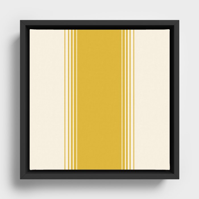 Marigold & Crème Vertical Gradient Framed Canvas