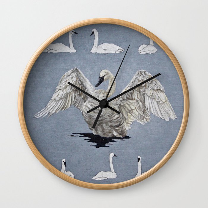 Swans on the Firehole Wall Clock