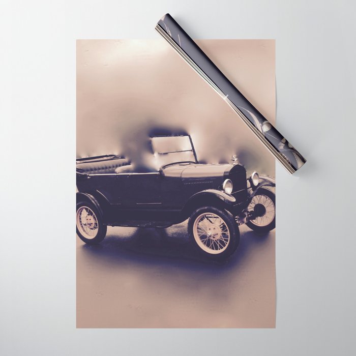 Antique AndersonVintage Classic Car Wrapping Paper by Coastal Whims