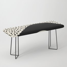 Love Black White Abstract Bench