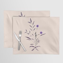 Purple Flowers Bouquet Card Placemat