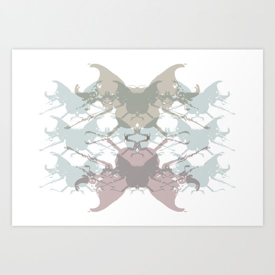 Scarabs Faded Art Print