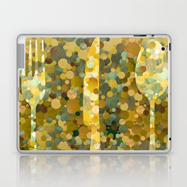 All That Glitters - Gold Flatware Kitchen Art Laptop Skin