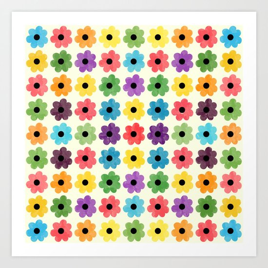 Colorful Floral Pattern IV Art Print