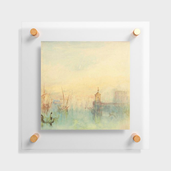Joseph Mallord William Turner Venice with a first crescent moon Floating Acrylic Print