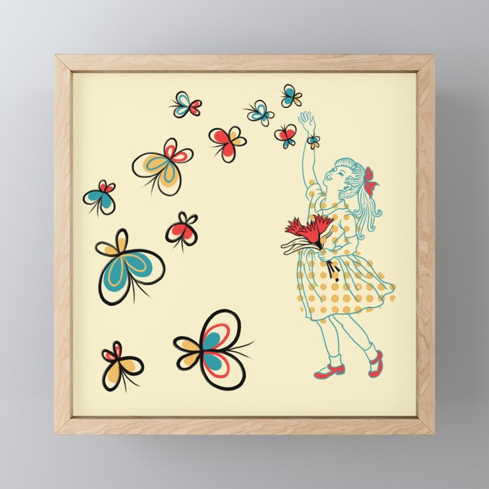 Butterfly Dance Framed Mini Art Print