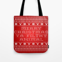 Filthy Animal Christmas Sweater Tote Bag