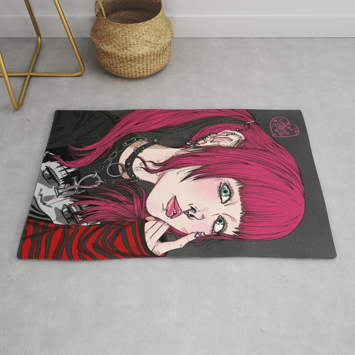 Cute Pink and Punk Rug