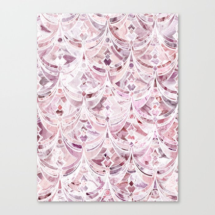 Berry Frosting Art Deco Pattern  Canvas Print