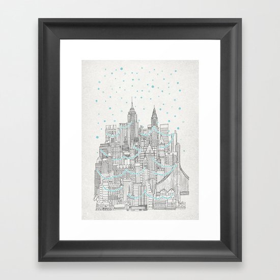 Winter in New York Framed Art Print