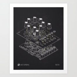 ROT8 - Technical drawing Art Print