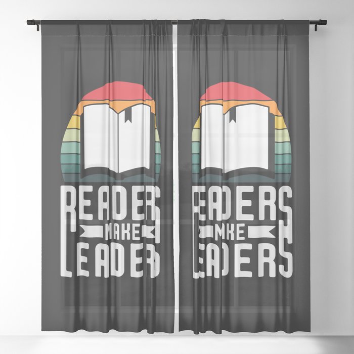 Readers Make Leaders Sheer Curtain