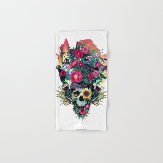 Floral Skull Vivid V Hand & Bath Towel