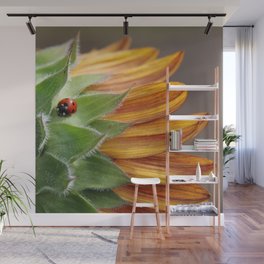 Ladybug on Sunflower Wall Mural