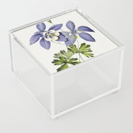 Blue Columbine Flower Acrylic Box